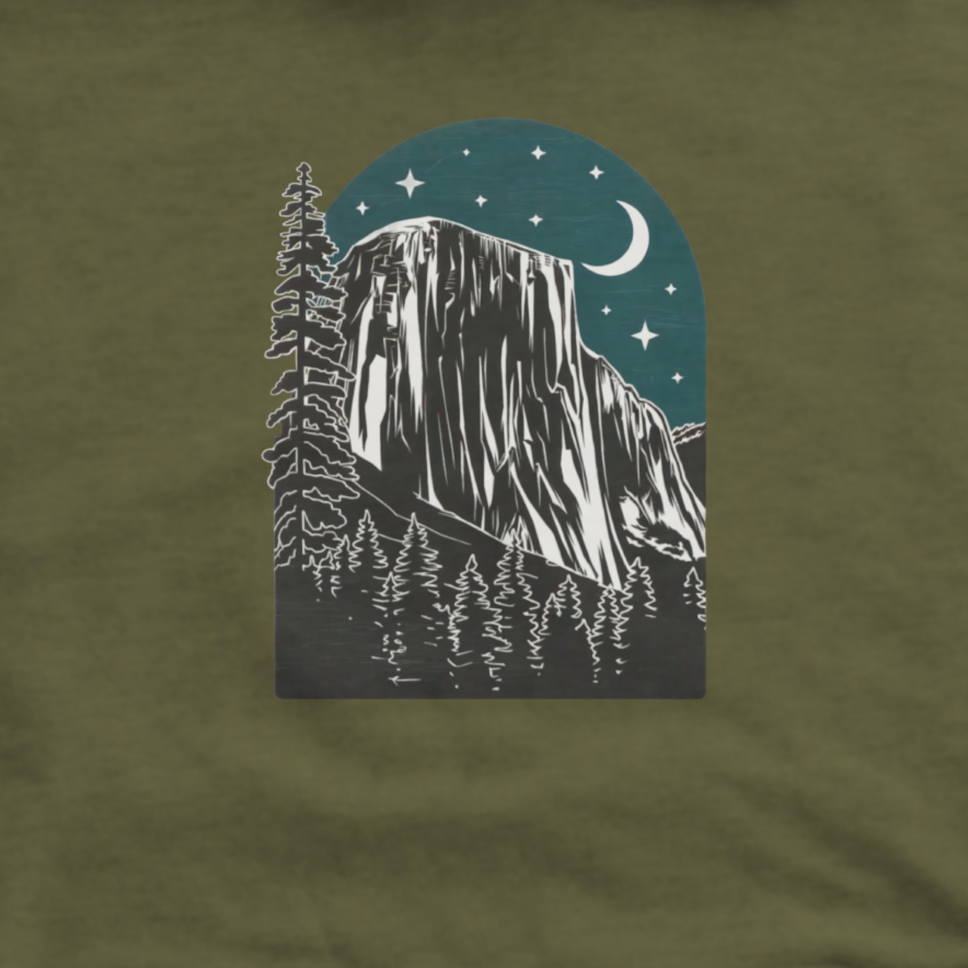 Yosemite at Night Hoodie Adventure and Outdoors Themed Hoodie