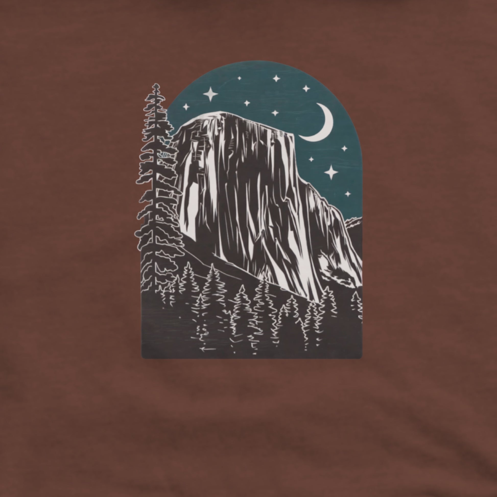 Yosemite at Night Hoodie Adventure and Outdoors Themed Hoodie