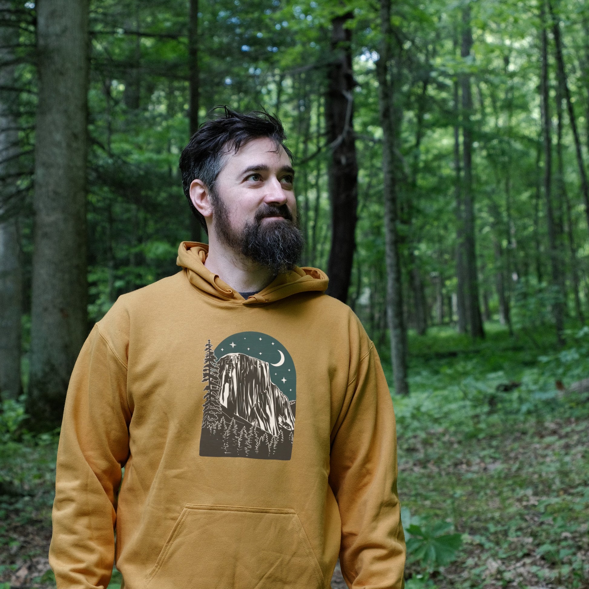 Yosemite at Night Hoodie Adventure and Outdoors Themed Hoodie