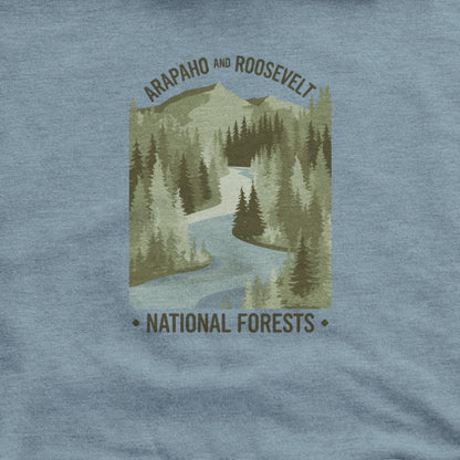 Arapaho and Roosevelt National Forests Hoodie Adventure and Outdoors Themed Hoodie