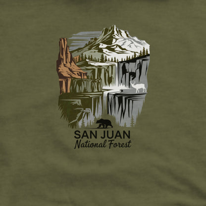 San Juan National Forest Hoodie Adventure and Outdoors Themed Hoodie