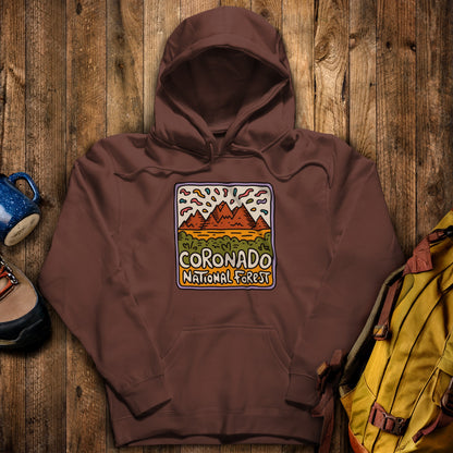 Coronado National Forest Hoodie Cocoa Adventure and Outdoors Themed Hoodie
