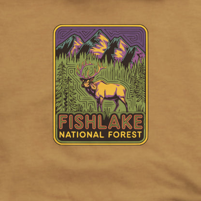 Fishlake National Forest Elk Hoodie Adventure and Outdoors Themed Hoodie