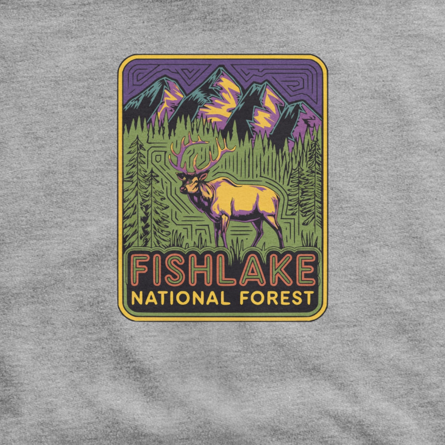 Fishlake National Forest Elk Hoodie Adventure and Outdoors Themed Hoodie