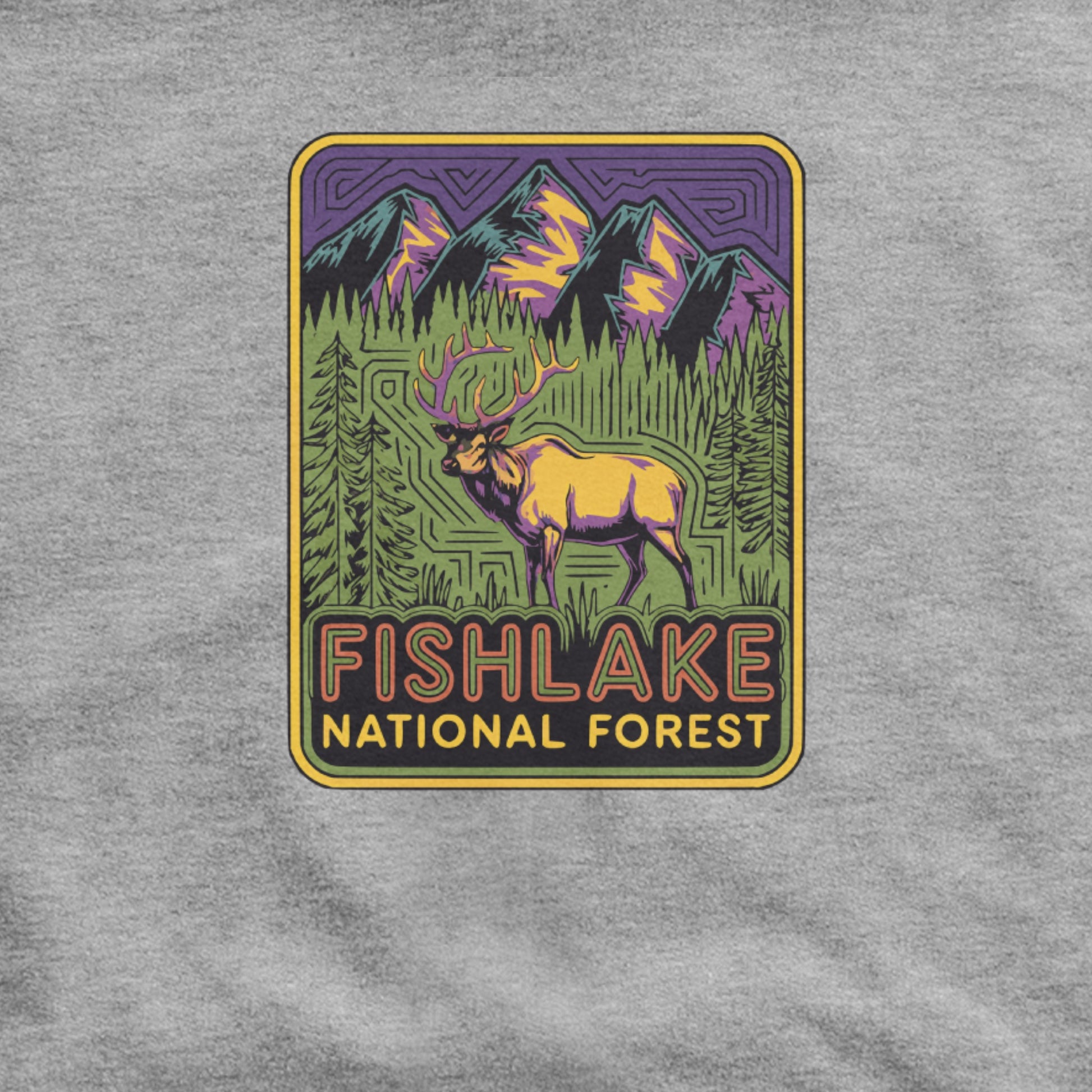 Fishlake National Forest Elk Hoodie Adventure and Outdoors Themed Hoodie