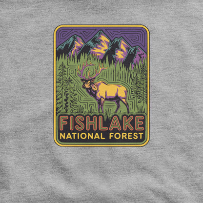 Fishlake National Forest Elk Hoodie Adventure and Outdoors Themed Hoodie