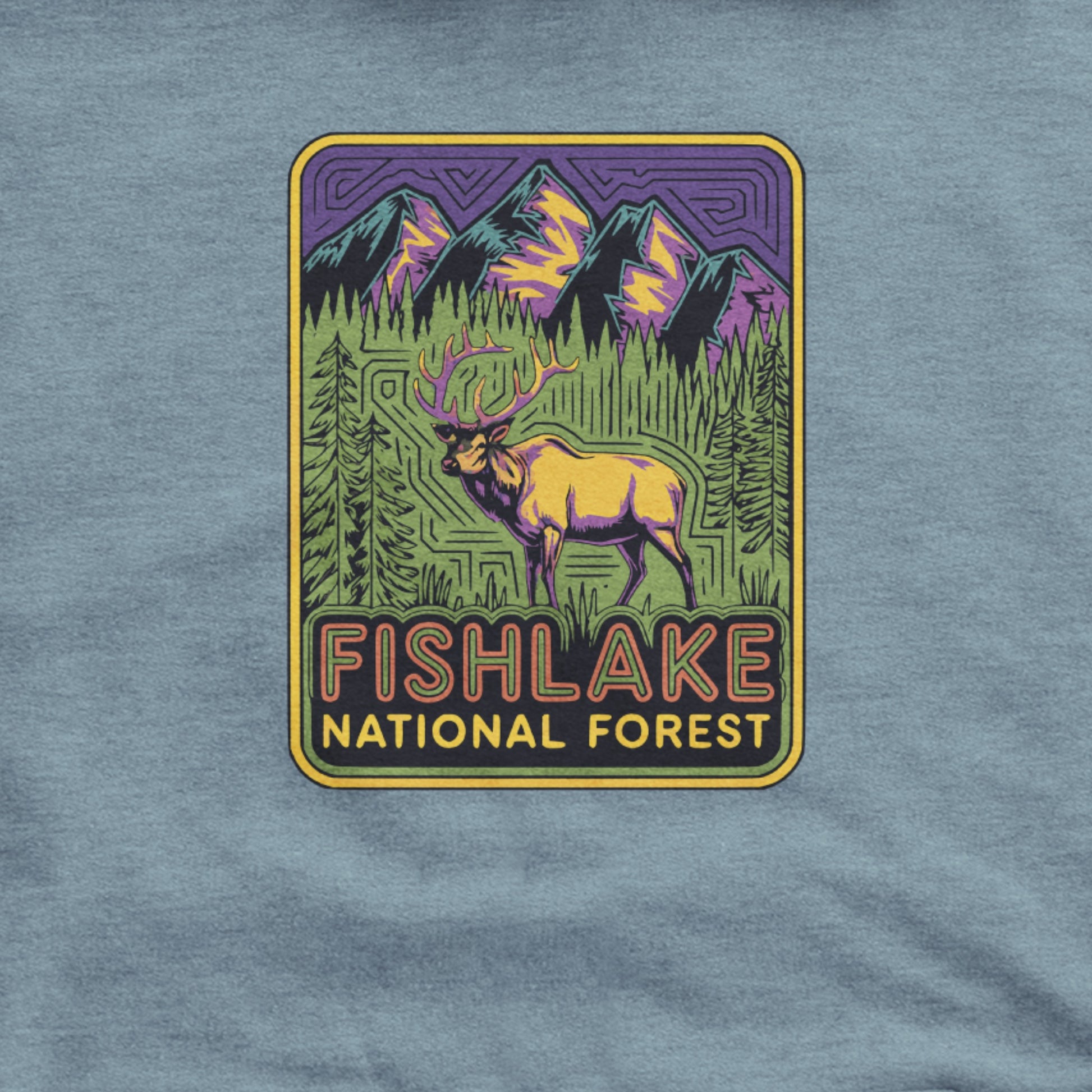 Fishlake National Forest Elk Hoodie Adventure and Outdoors Themed Hoodie