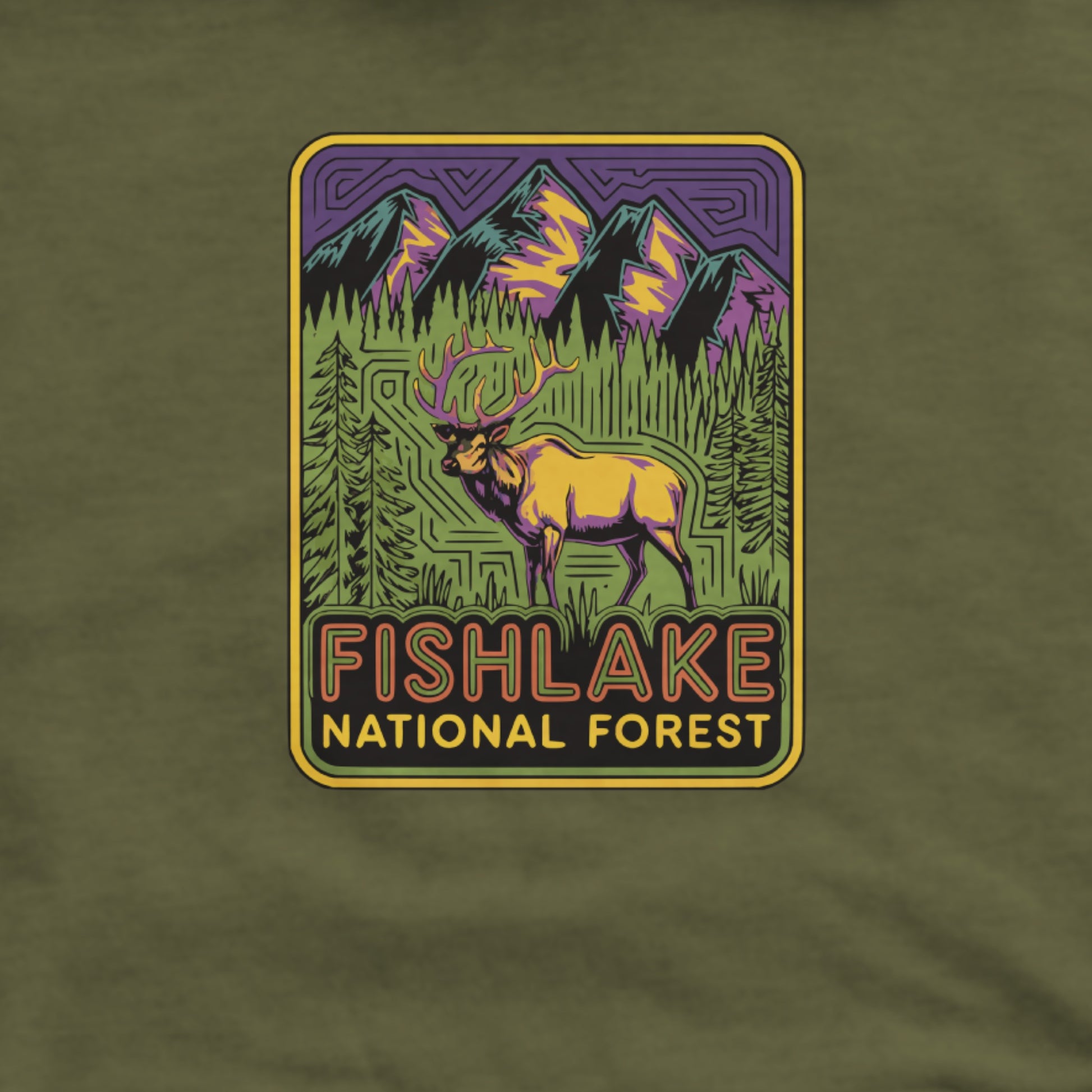 Fishlake National Forest Elk Hoodie Adventure and Outdoors Themed Hoodie