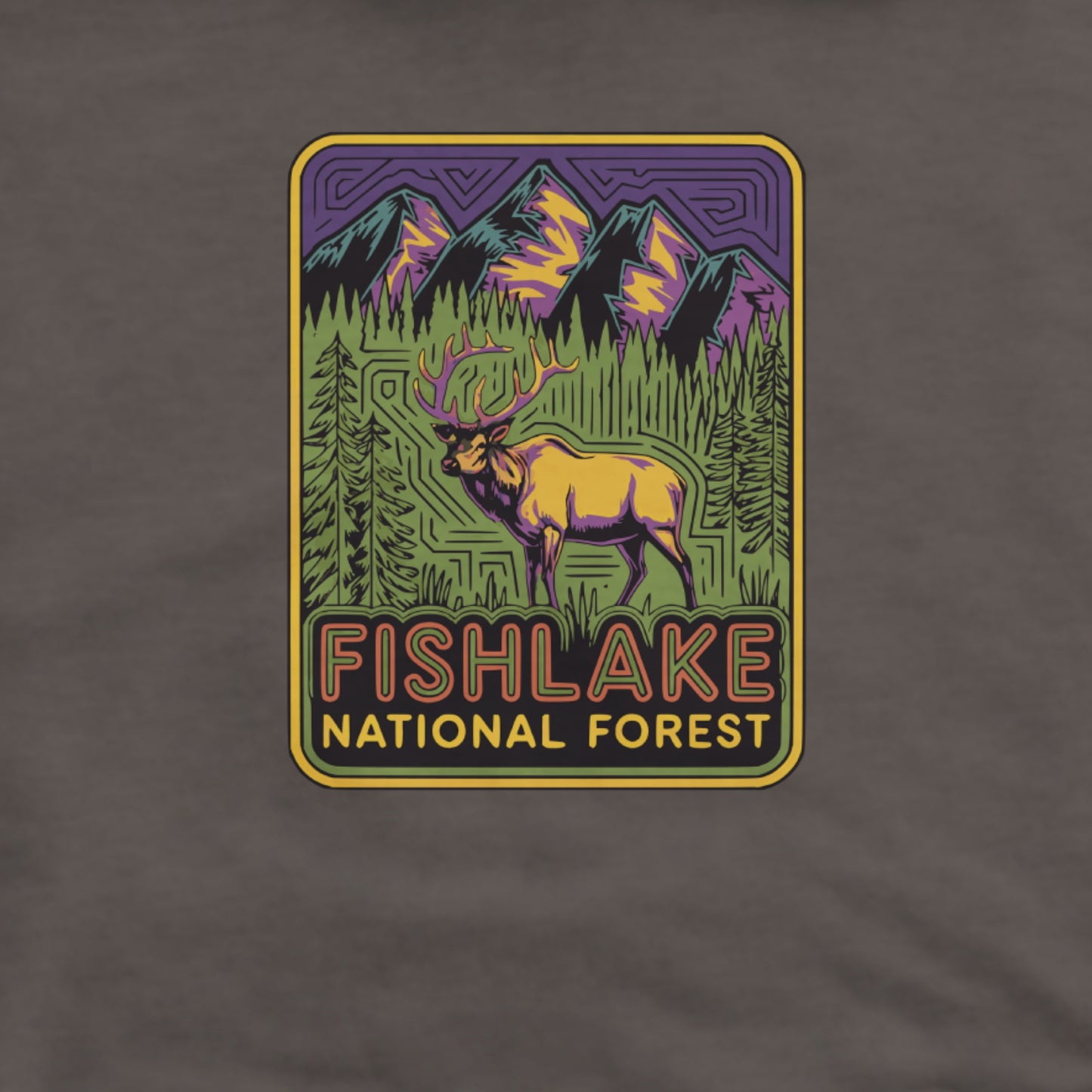 Fishlake National Forest Elk Hoodie Adventure and Outdoors Themed Hoodie