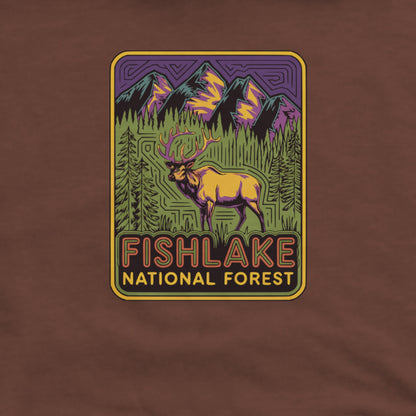 Fishlake National Forest Elk Hoodie Adventure and Outdoors Themed Hoodie