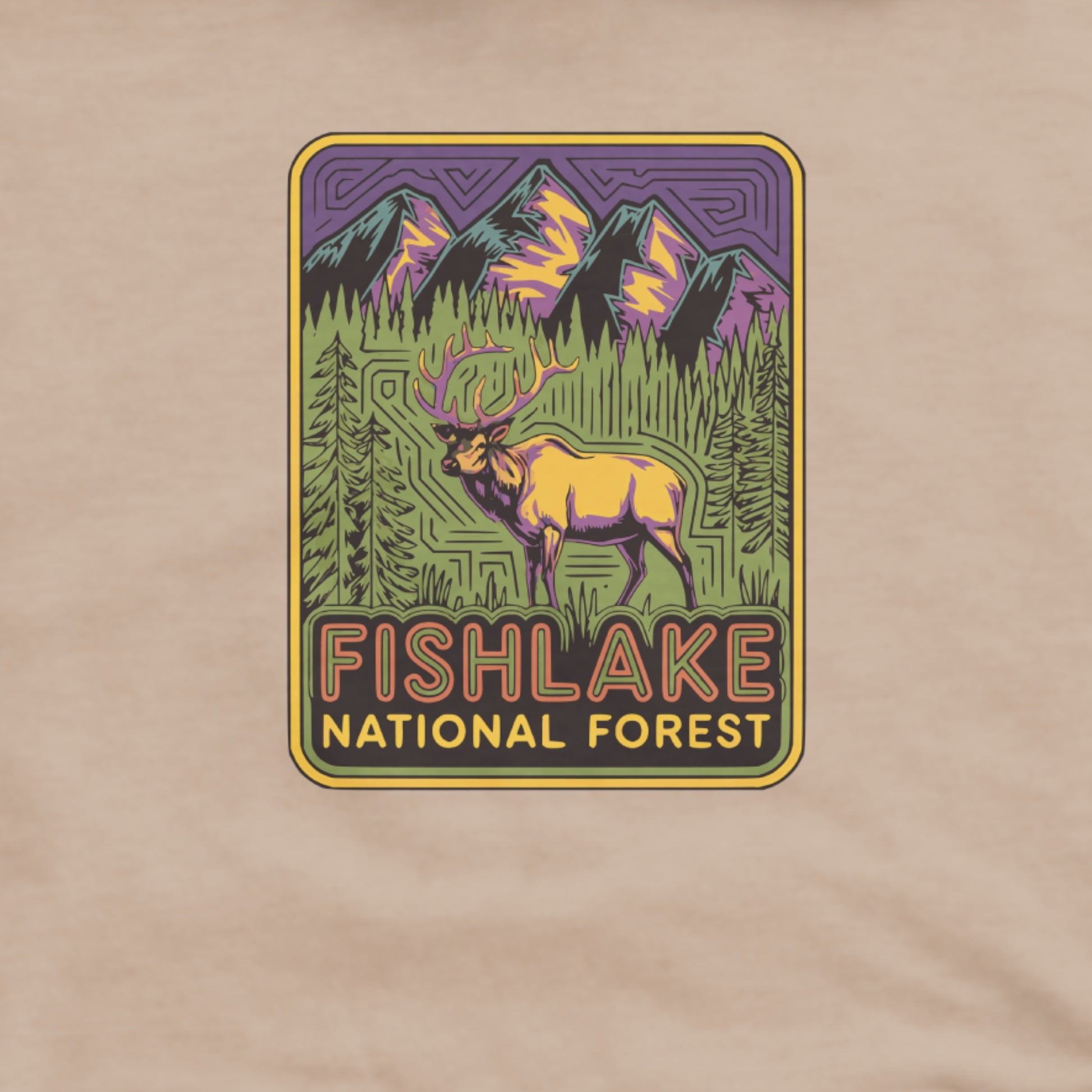 Fishlake National Forest Elk Hoodie Adventure and Outdoors Themed Hoodie