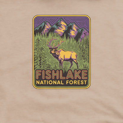 Fishlake National Forest Elk Hoodie Adventure and Outdoors Themed Hoodie
