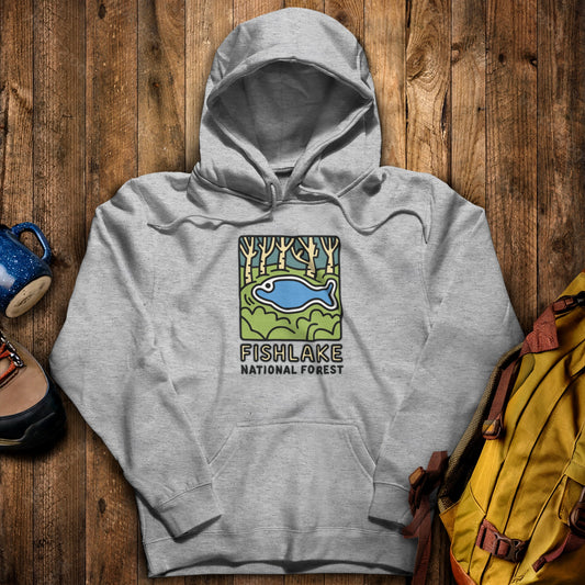 Fishlake National Forest Hoodie Sport Grey Adventure and Outdoors Themed Hoodie