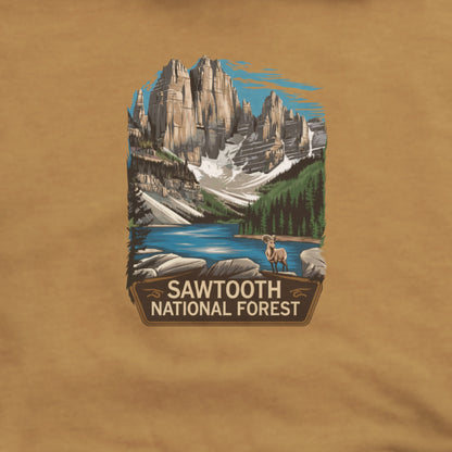 Sawtooth National Forest Hoodie Adventure and Outdoors Themed Hoodie