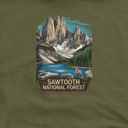 Sawtooth National Forest Hoodie Adventure and Outdoors Themed Hoodie