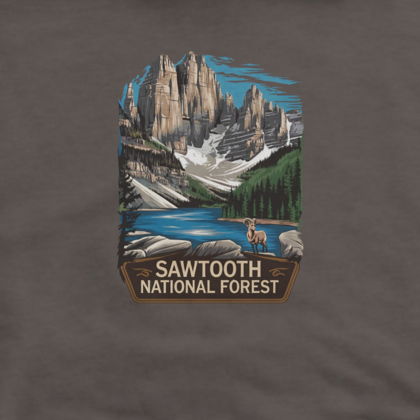 Sawtooth National Forest Hoodie Adventure and Outdoors Themed Hoodie