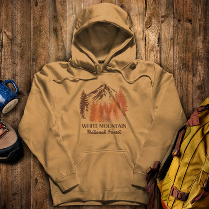 White Mountain National Forest Hoodie Mustard Adventure and Outdoors Themed Hoodie