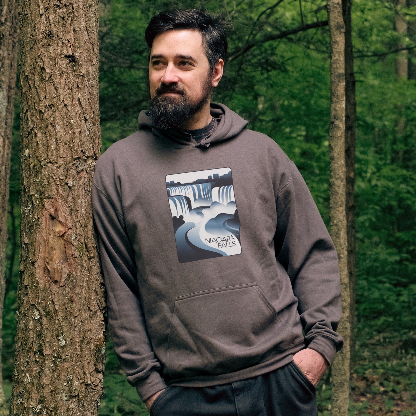 Niagara Falls Modern Hoodie Adventure and Outdoors Themed Hoodie