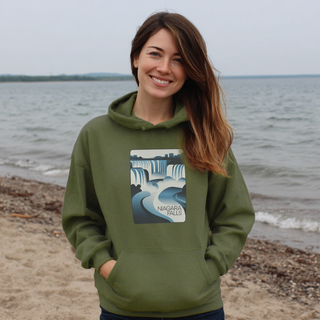 Niagara Falls Modern Hoodie Adventure and Outdoors Themed Hoodie