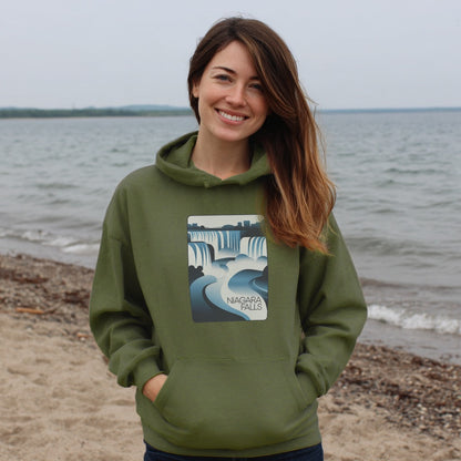 Niagara Falls Modern Hoodie Adventure and Outdoors Themed Hoodie