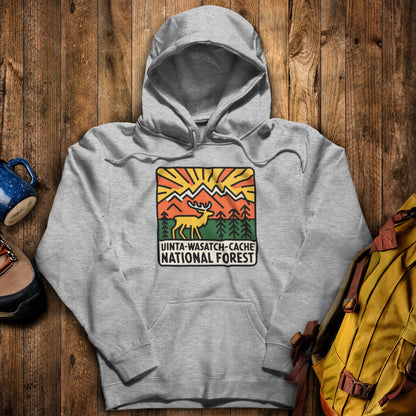 Uinta-Wasatch-Cache National Forest Hoodie Sport Grey Adventure and Outdoors Themed Hoodie