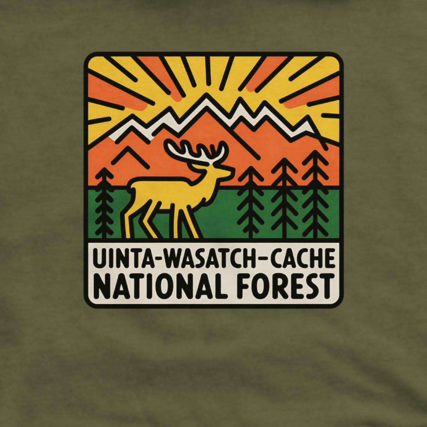 Uinta-Wasatch-Cache National Forest Hoodie Adventure and Outdoors Themed Hoodie