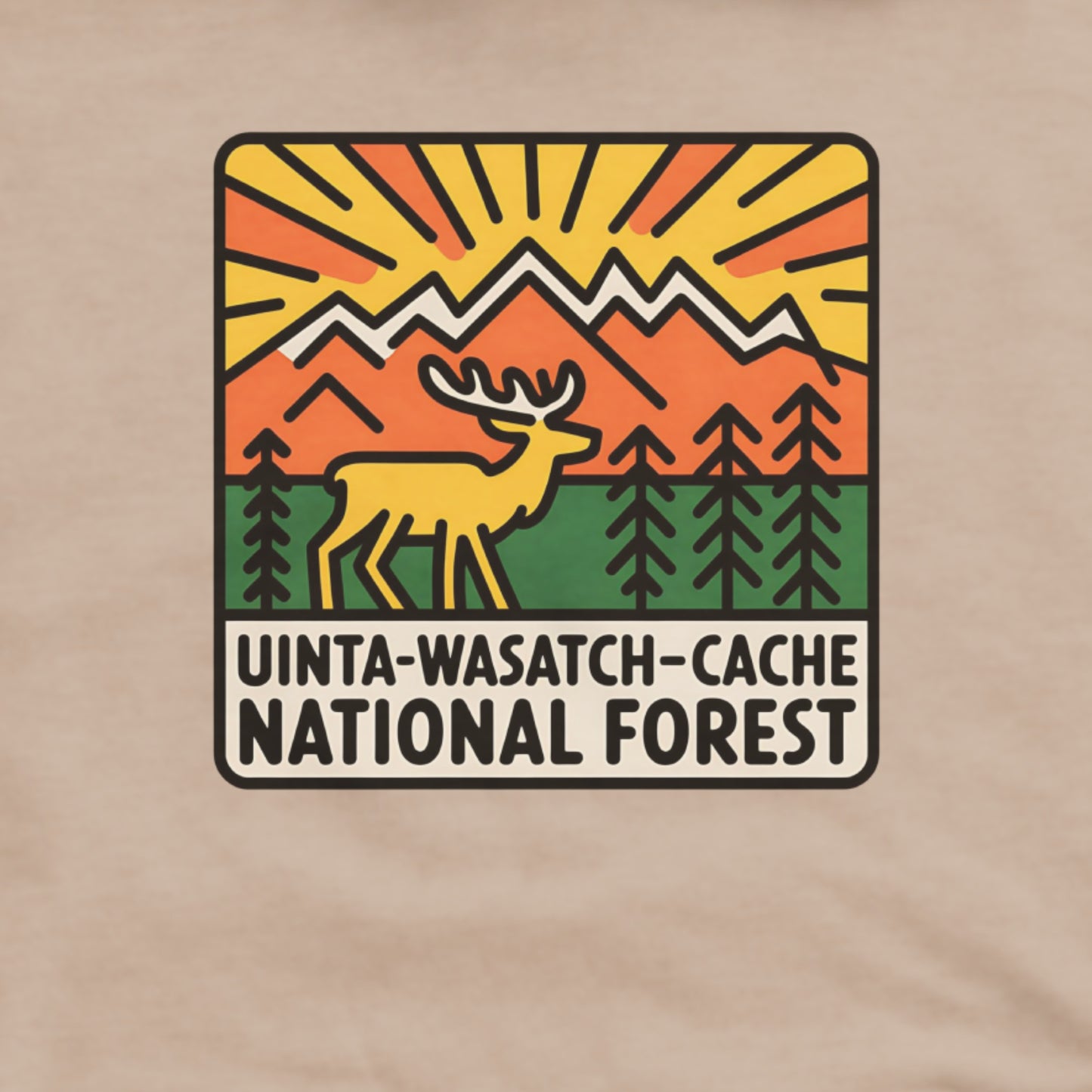 Uinta-Wasatch-Cache National Forest Hoodie Adventure and Outdoors Themed Hoodie
