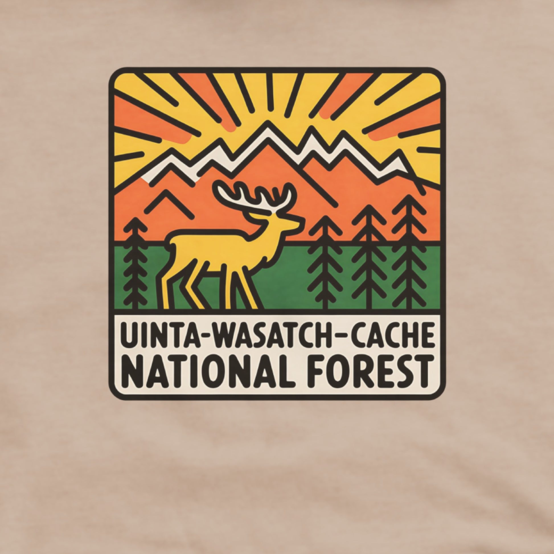Uinta-Wasatch-Cache National Forest Hoodie Adventure and Outdoors Themed Hoodie