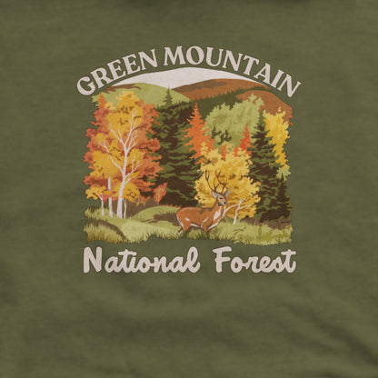 Green Mountain National Forest Hoodie Adventure and Outdoors Themed Hoodie