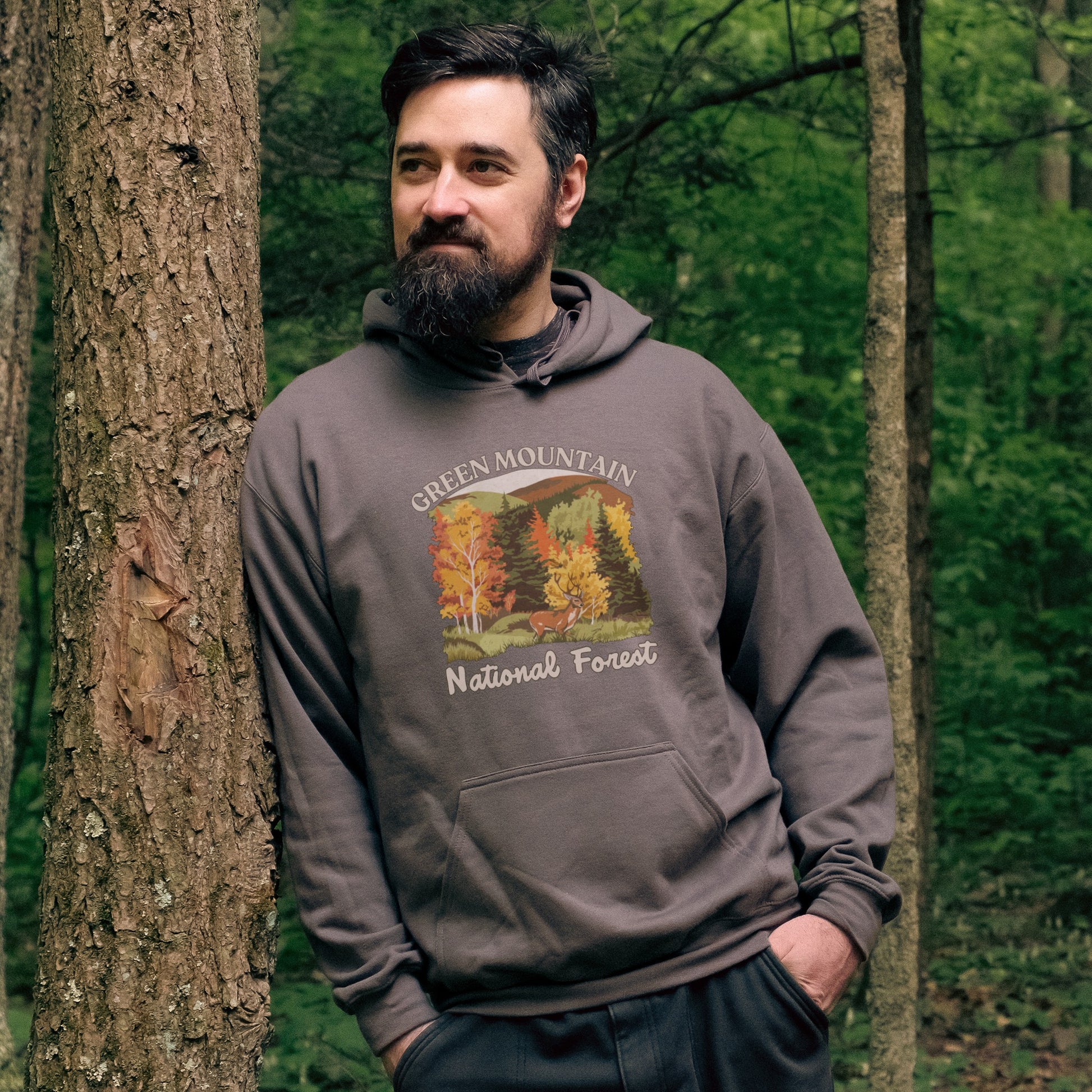 Green Mountain National Forest Hoodie Adventure and Outdoors Themed Hoodie