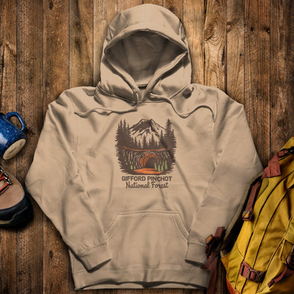 Gifford Pinchot National Forest Hoodie Sand Adventure and Outdoors Themed Hoodie