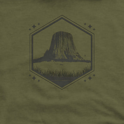 Devil's Tower Wyoming Hoodie Adventure and Outdoors Themed Hoodie