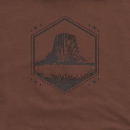 Devil's Tower Wyoming Hoodie Adventure and Outdoors Themed Hoodie