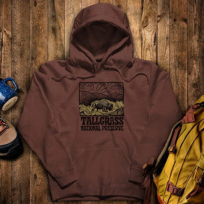Tallgrass Prairie National Preserve Hoodie Cocoa Adventure and Outdoors Themed Hoodie