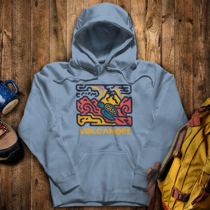 Hawai'i Volcanoes National Park Hoodie Stone Blue Adventure and Outdoors Themed Hoodie