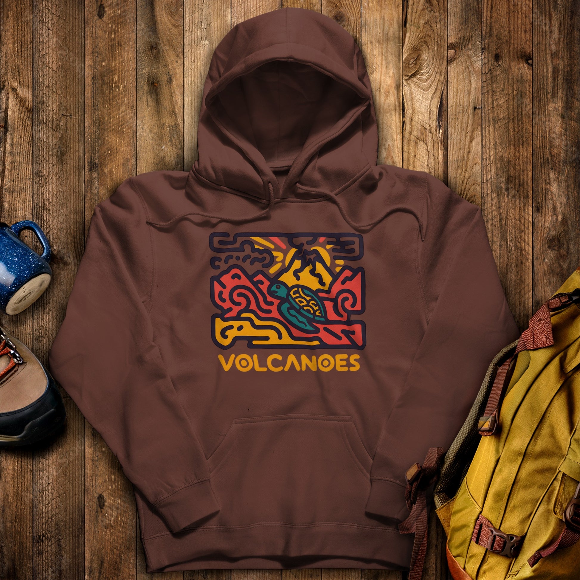 Hawai'i Volcanoes National Park Hoodie Cocoa Adventure and Outdoors Themed Hoodie