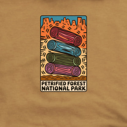 Petrified Forest National Park Logs Hoodie Adventure and Outdoors Themed Hoodie