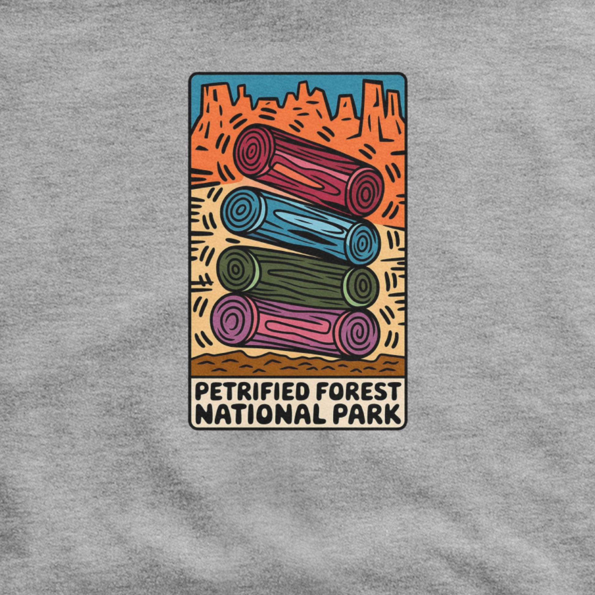 Petrified Forest National Park Logs Hoodie Adventure and Outdoors Themed Hoodie