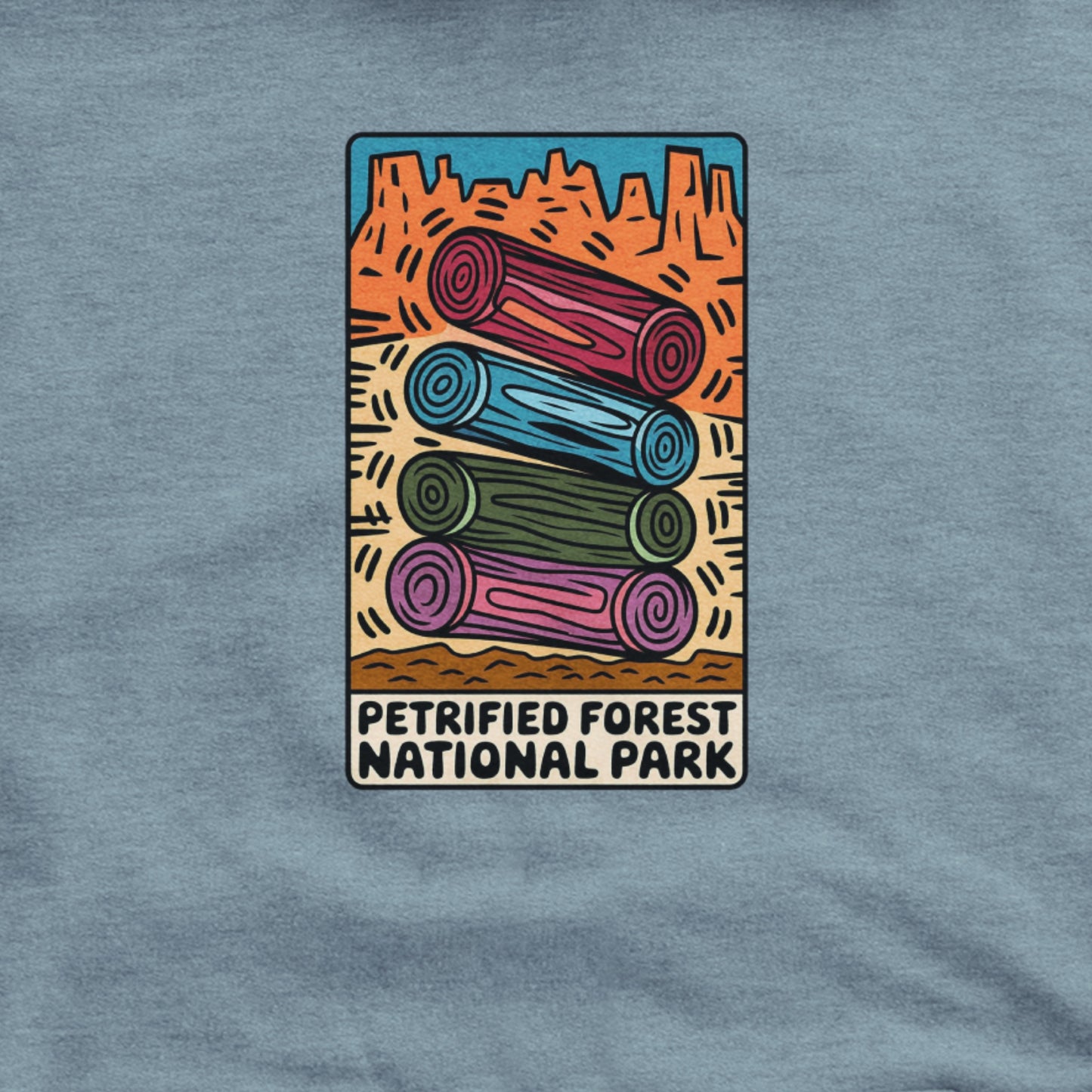 Petrified Forest National Park Logs Hoodie Adventure and Outdoors Themed Hoodie
