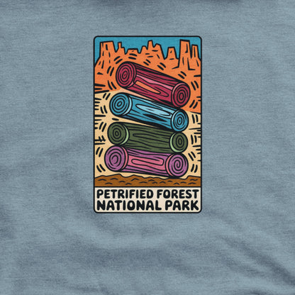 Petrified Forest National Park Logs Hoodie Adventure and Outdoors Themed Hoodie