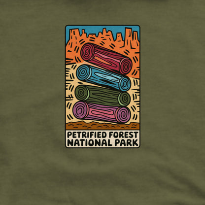 Petrified Forest National Park Logs Hoodie Adventure and Outdoors Themed Hoodie