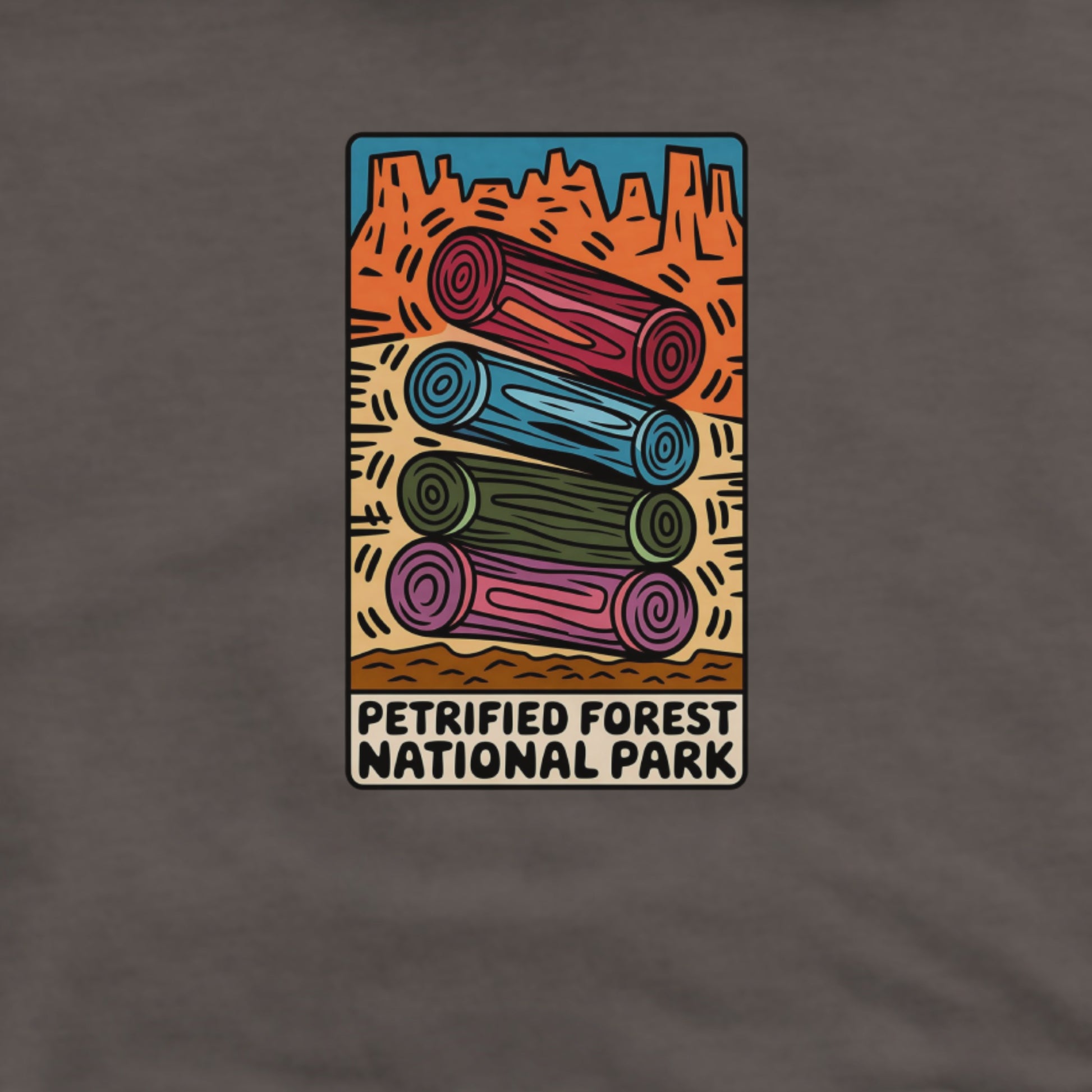 Petrified Forest National Park Logs Hoodie Adventure and Outdoors Themed Hoodie