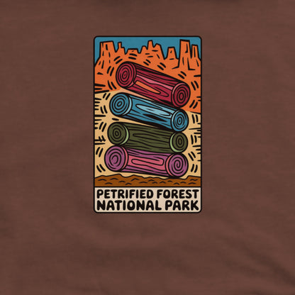 Petrified Forest National Park Logs Hoodie Adventure and Outdoors Themed Hoodie