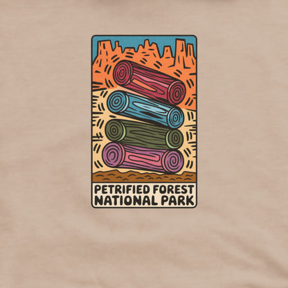 Petrified Forest National Park Logs Hoodie Adventure and Outdoors Themed Hoodie