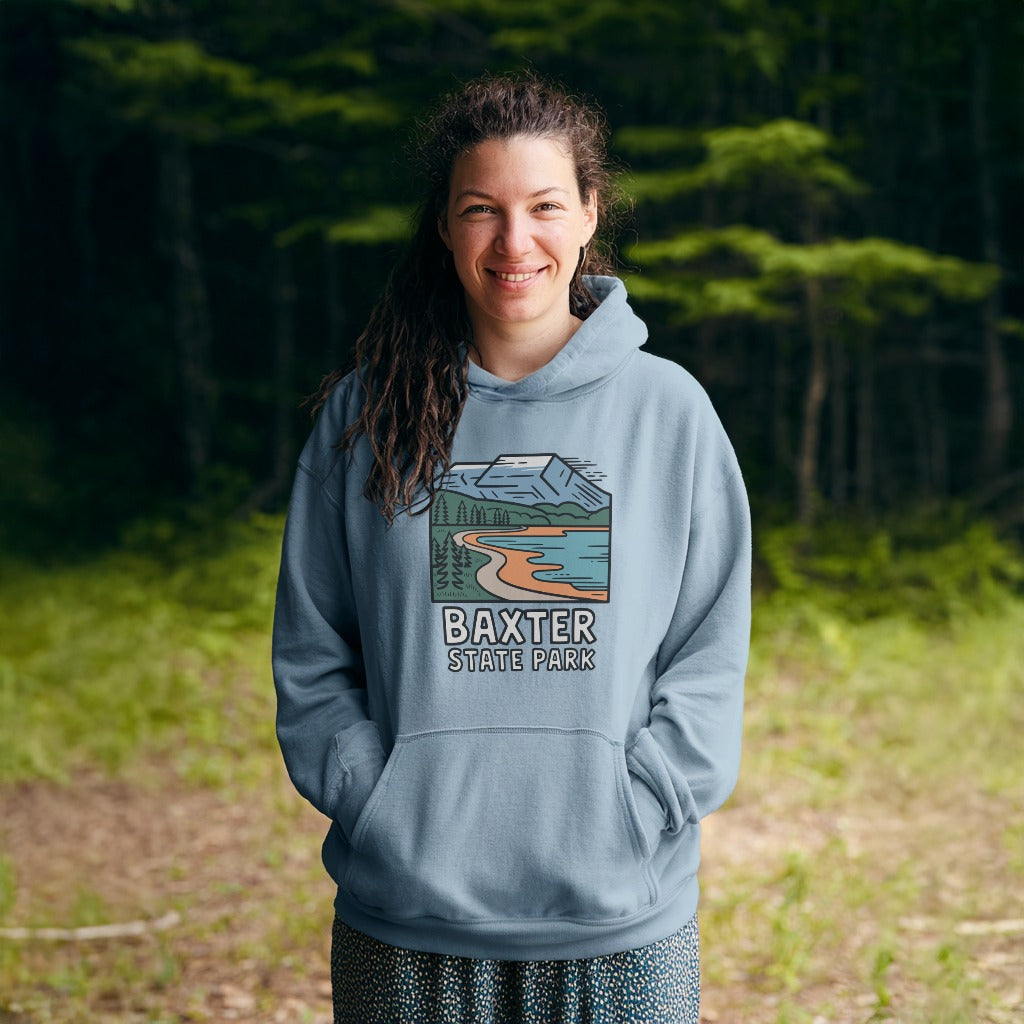 Baxter State Park Hoodie Adventure and Outdoors Themed Hoodie
