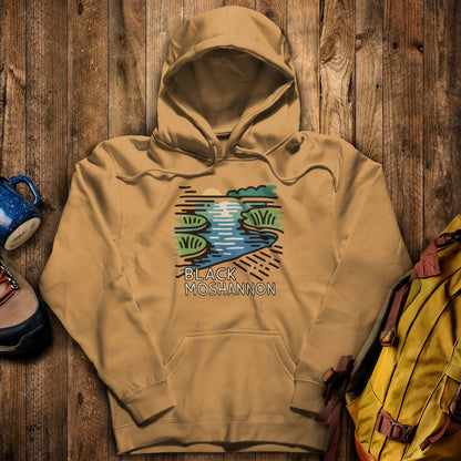Black Moshannon State Park Hoodie Mustard Adventure and Outdoors Themed Hoodie