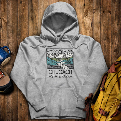 Chugach State Park Hoodie Sport Grey Adventure and Outdoors Themed Hoodie
