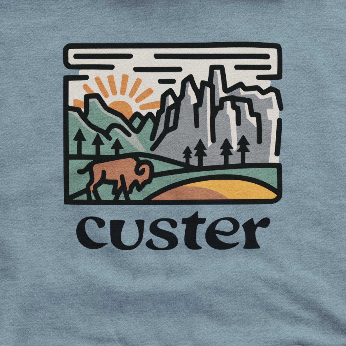 Custer State Park Hoodie Adventure and Outdoors Themed Hoodie