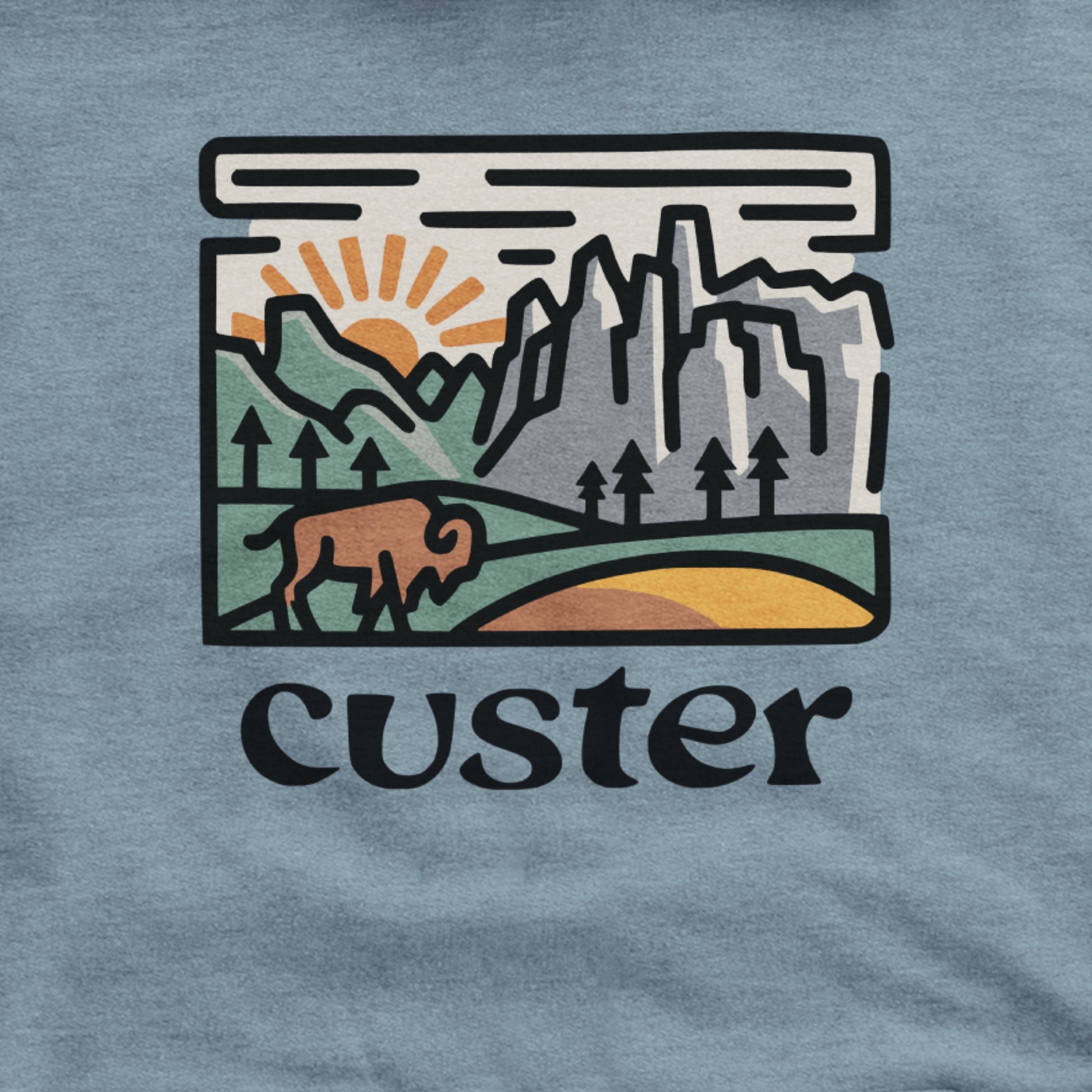Custer State Park Hoodie Adventure and Outdoors Themed Hoodie