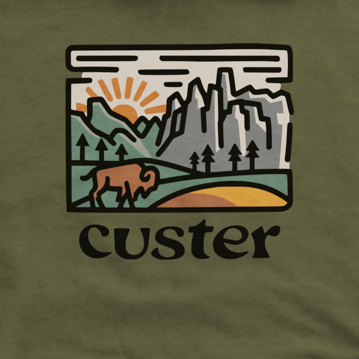 Custer State Park Hoodie Adventure and Outdoors Themed Hoodie